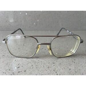 Marchon Leonard Natural Eyeglasses Frames ONLY 53-20-135 metal full rim aviator